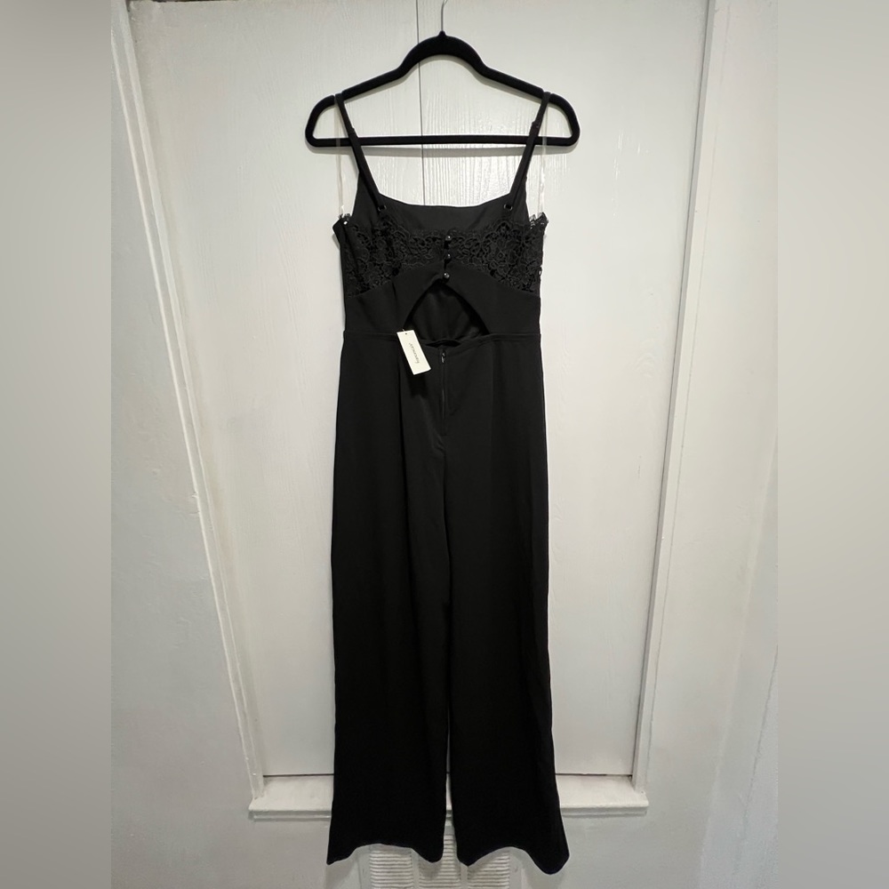 Trixxi - Lacey Back Jumpsuit - Black - Medium